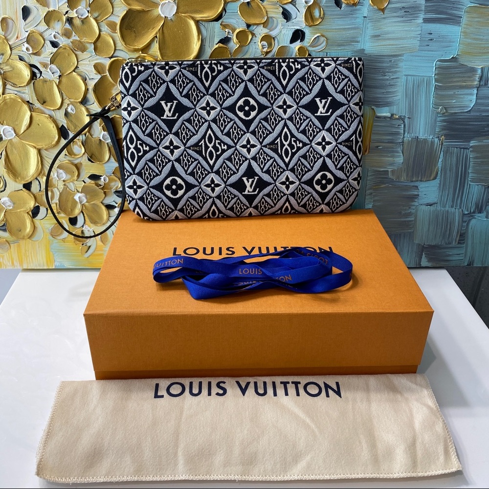 Louis Vuitton Since 1854 Neverfull MM Wristlet Pochette Pouch